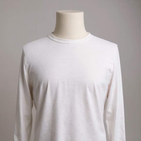 Mott & Bow Men's White Long Sleeve T-Shirt. Large - Picture 10 of 11
